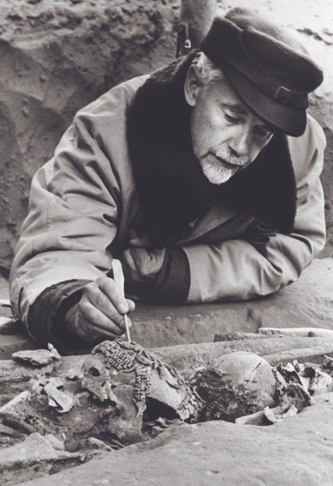 О. Н. Бадер во время археологической экспедиции, 1950-е гг.